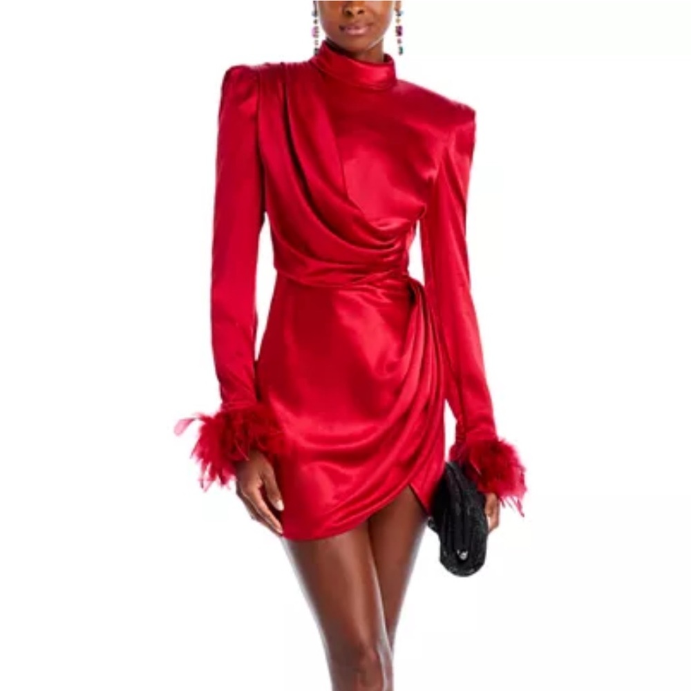 Nadine silk red mini dress
